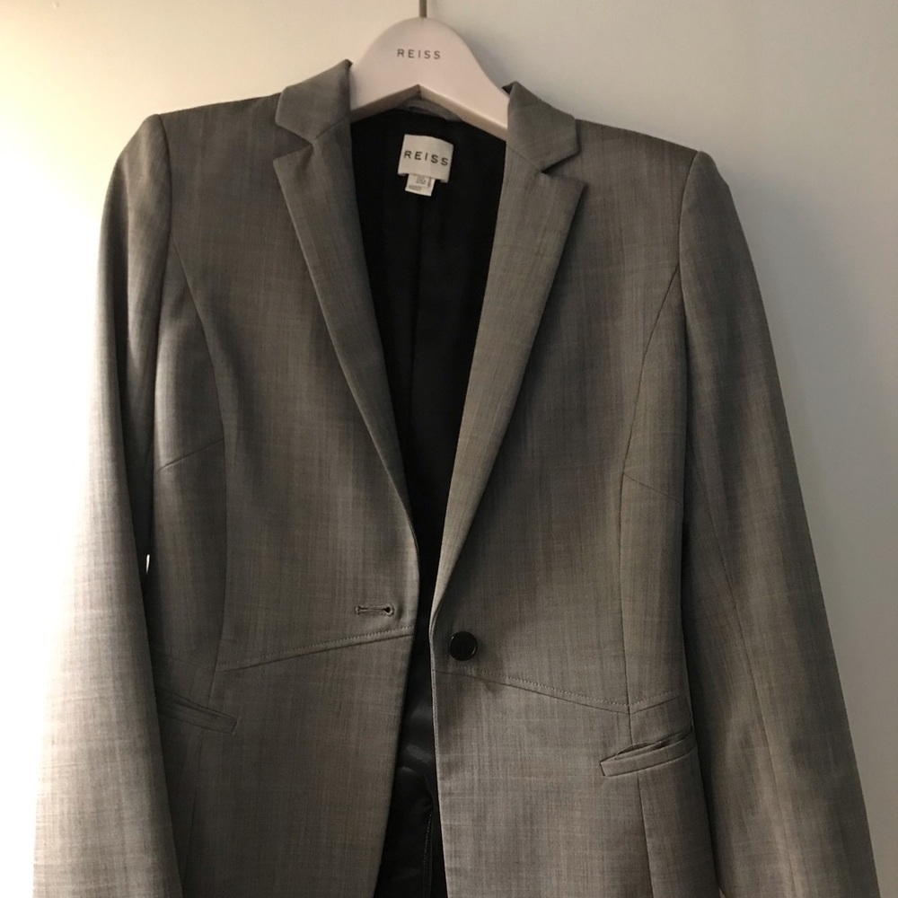 Reiss Fitted Blazer grey size 4